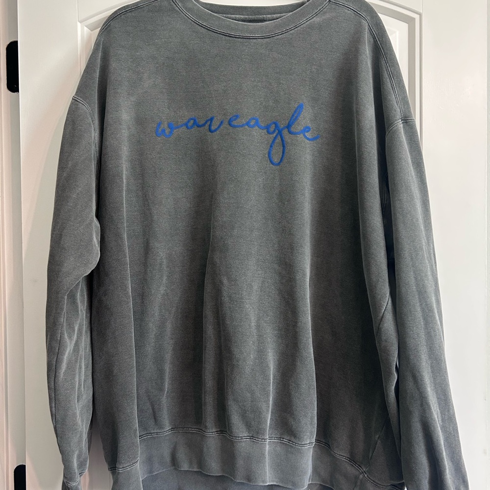 Comfort Colors Gray Sweat Shirt “War Eagle”